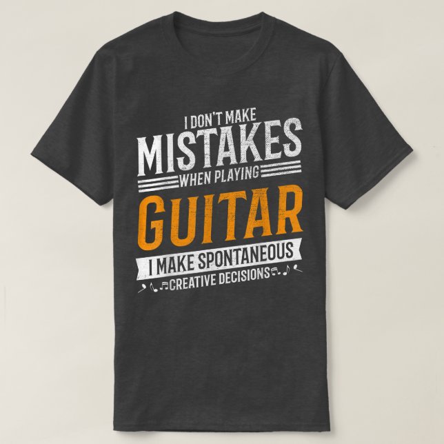 Camiseta Guitarra Music Lover Creativo Guitarra (Diseño del anverso)