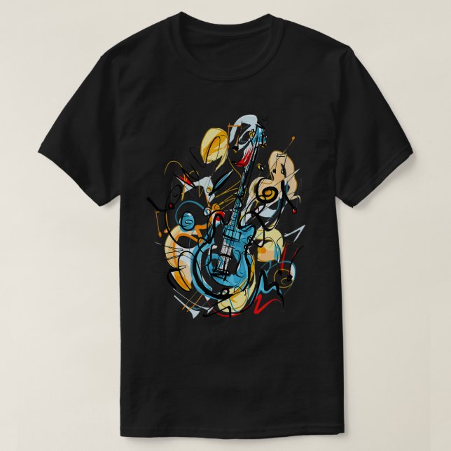 Camiseta Guitarra, música, guitarrista, guitarrista, (Diseño del anverso)