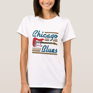 Camiseta Guitarra musical del Blues de Chicago