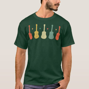 Camiseta guitarra musical retro vintage