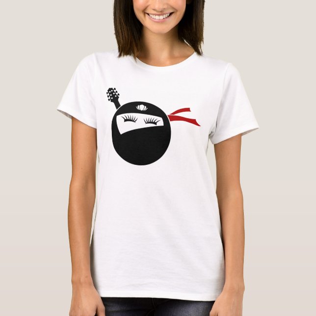 Camiseta Guitarra Ninja T para los chicas (Anverso)