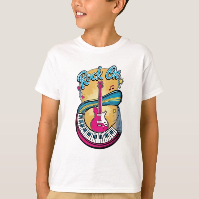 Camiseta Guitarra o piano eléctrico (Anverso)