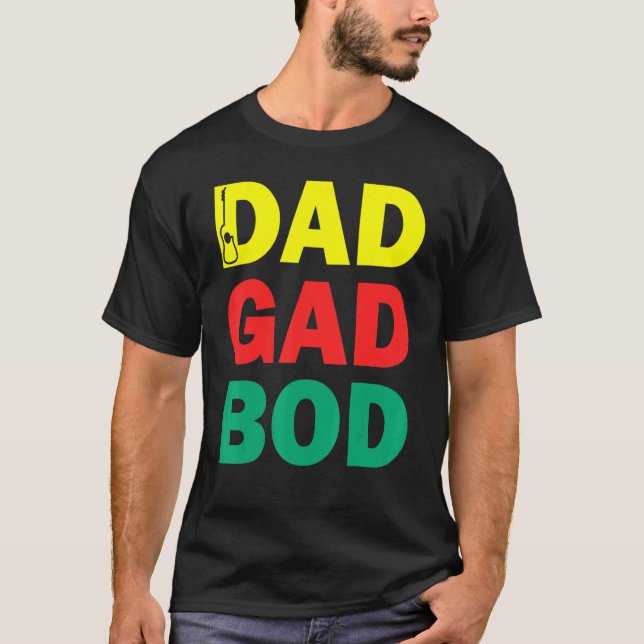 Camiseta Guitarra Padre Figura Papá Bod Day Dadgadbod Guita (Anverso)