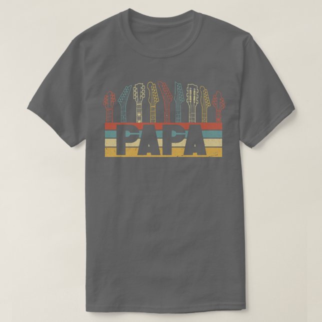 Camiseta Guitarra Papa Guitariano Músico Papá Premium  (Diseño del anverso)