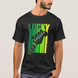 Camiseta Guitarra Para Guitarista Lucky Irish Shamrock St P