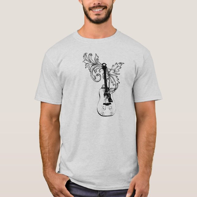 Camiseta Guitarra para hombre (Anverso)