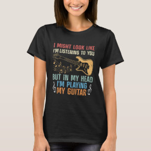 Camiseta Guitarra Para Hombres Guitarista Guitarra
