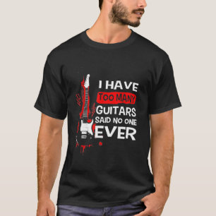 Camiseta Guitarra Para Hombres Guitarra Jugadora Para Guita