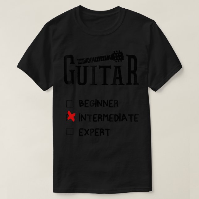 Camiseta Guitarra principiante Intermediate (Diseño del anverso)
