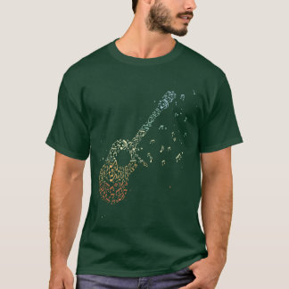 Camiseta Guitarra Regalos Hombres Música Notas Música Músic
