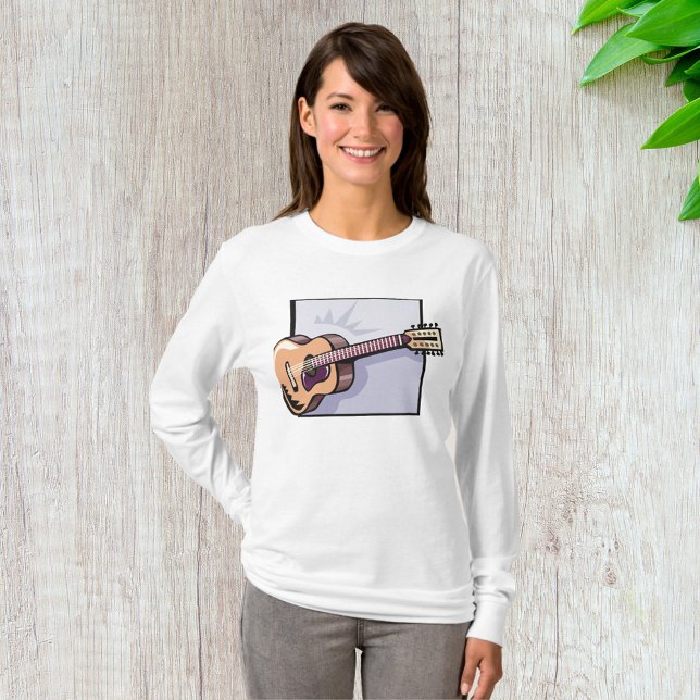 Camiseta Guitarra Retro Acústica De 12 Cadenas (Subido por el creador)