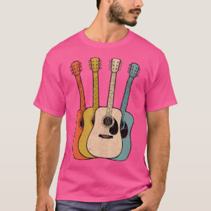 Camiseta Guitarra retro acústica guitarra vintage música Gu