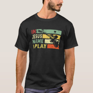 Camiseta Guitarra Retro En El Nombre De Jesús Yo Juego Rega