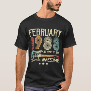 Camiseta Guitarra Retro Febrero 1988 35 Años