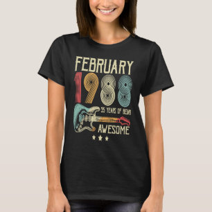 Camiseta Guitarra Retro Febrero 1988 35 Años