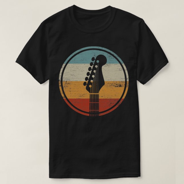 Camiseta Guitarra Retro Grunge (Diseño del anverso)