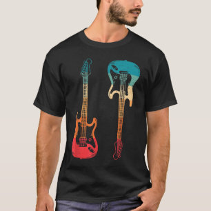 Camiseta Guitarra Retro Guitarrista Bajo Eléctrico Rock M