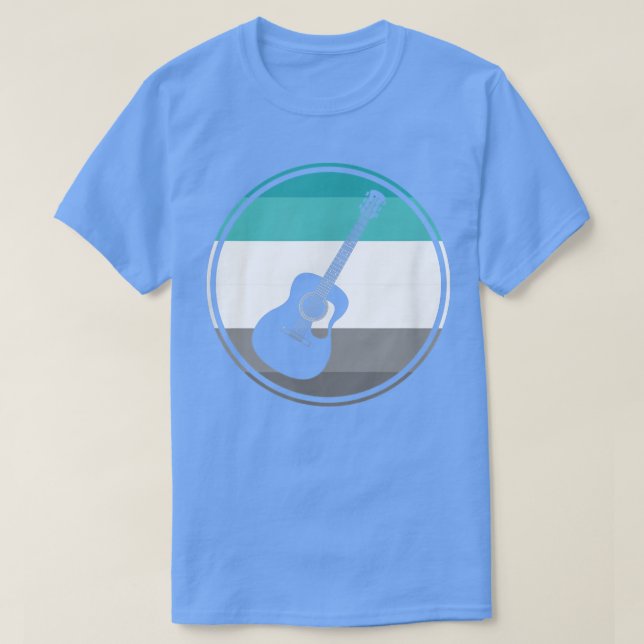 Camiseta Guitarra retro para músicos hombres música femenin (Diseño del anverso)