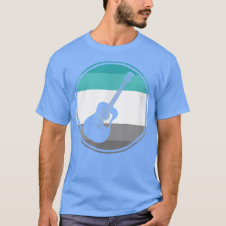 Camiseta Guitarra retro para músicos hombres música femenin