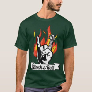 Camiseta Guitarra rock and roll sign rock guitarristas mo