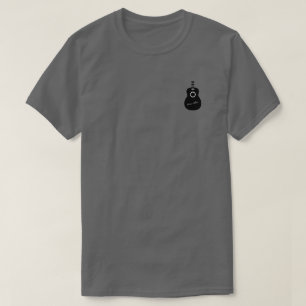 Camiseta guitarra simple con música de firma personalizado