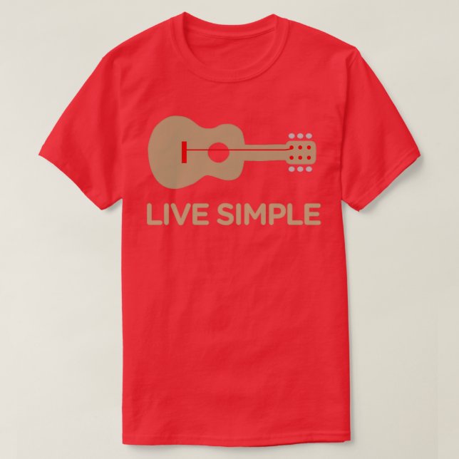 Camiseta Guitarra simple de una cadena (Diseño del anverso)