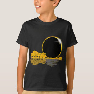 Camiseta Guitarra solar Eclipse Naturaleza Moon Retro Estil