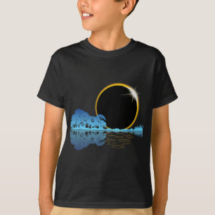 Camiseta Guitarra solar Eclipse Naturaleza Moon Retro Estil