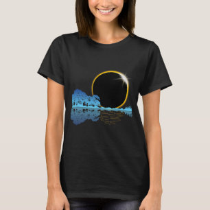 Camiseta Guitarra solar Eclipse Naturaleza Moon Retro Estil