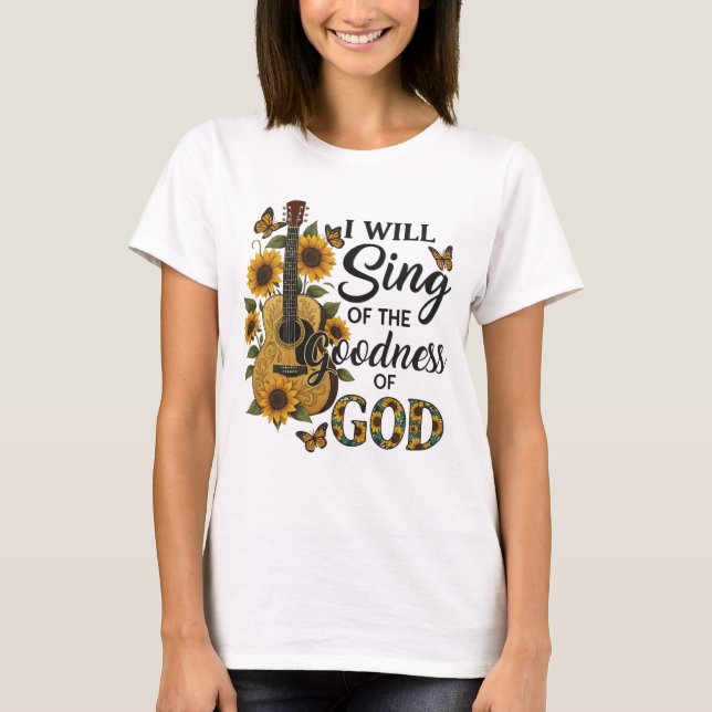Camiseta Guitarra Sunflower Christian T-Shirt (Anverso)