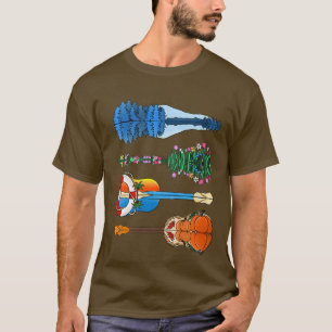 Camiseta Guitarra Temporada de Guitarra Amante para cualqui