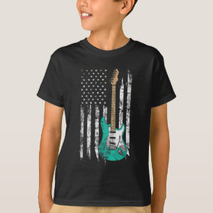 Camiseta Guitarra vintage - Bandera estadounidense