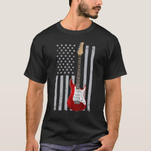 Camiseta Guitarra vintage Bandera Estadounidense 1