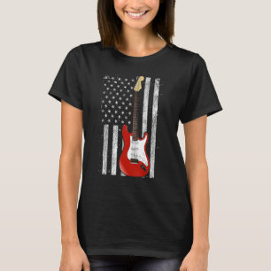 Camiseta Guitarra Vintage - Bandera estadounidense de EE. U