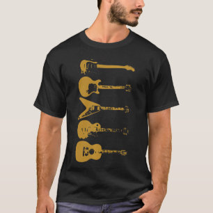 Camiseta Guitarra Vintage Eléctrica y Acústica