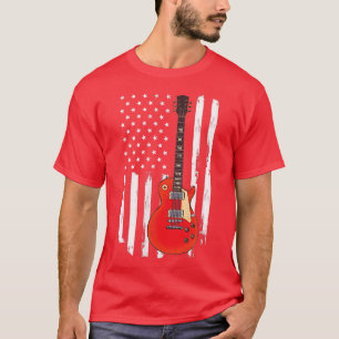 Camiseta Guitarra Vintage Norteamericana Bandera Electric G