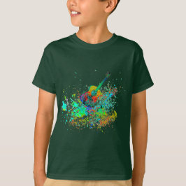 Camiseta Guitarra y acordes salpicadura