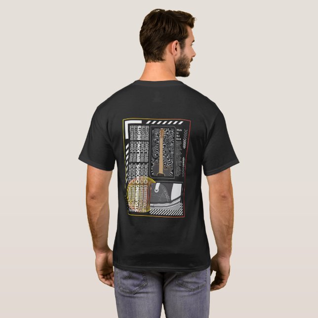 Camiseta Guitarra y zapatillas de deporte: Vibes de música  (Reverso completo)