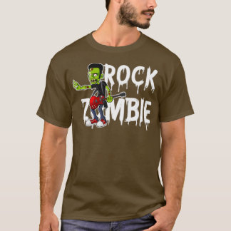 Camiseta Guitarra zombie Música de Halloween sin muertos