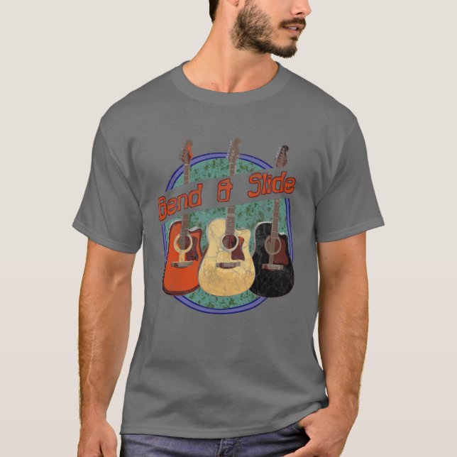 Camiseta Guitarras acústicas retro (Anverso)