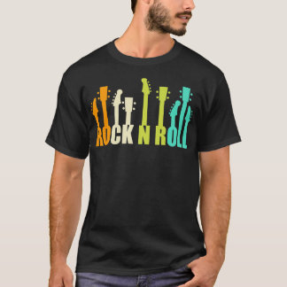 Camiseta Guitarras antiguas dicen rock and Roll rock Gu