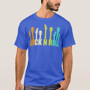 Camiseta Guitarras antiguas dicen rock and Roll rock Gu
