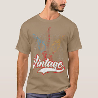 Camiseta Guitarras antiguas para músicos y guitarristas T-S