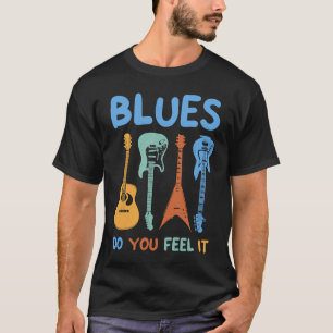 Camiseta Guitarras Blues ¿Sientes el Aspecto Vintage
