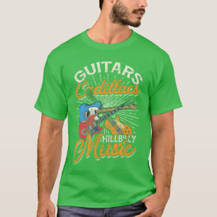 Camiseta Guitarras Cadillacs Música Hillbilly Canciones Cou