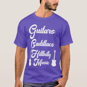 Camiseta Guitarras Cadillacs Música Hillbilly Música Countr