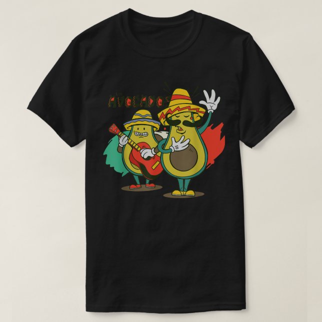 Camiseta Guitarras de aguacates (Diseño del anverso)