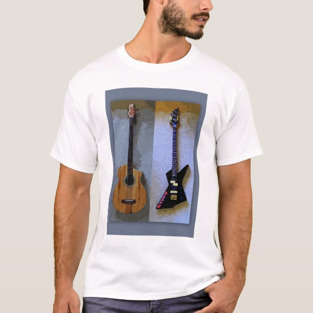 Camiseta Guitarras de doble trasero (Anverso)