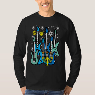 Camiseta Guitarras de Janucá Janucá Roco Judío Rockero Homb