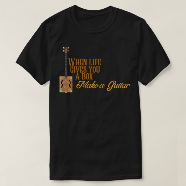 Camiseta Guitarras de la caja del cigarro (Diseño del anverso)